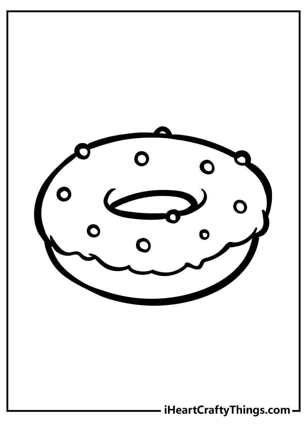 Donut coloring pages free printables