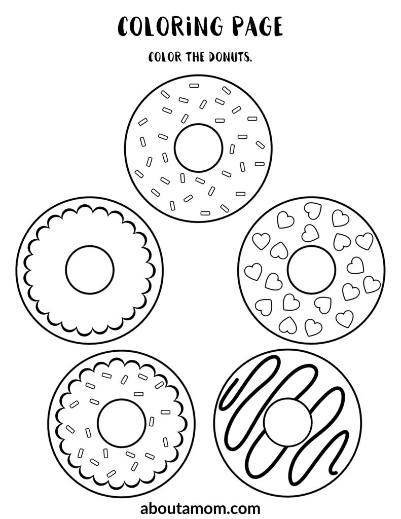 Donut printable activity book