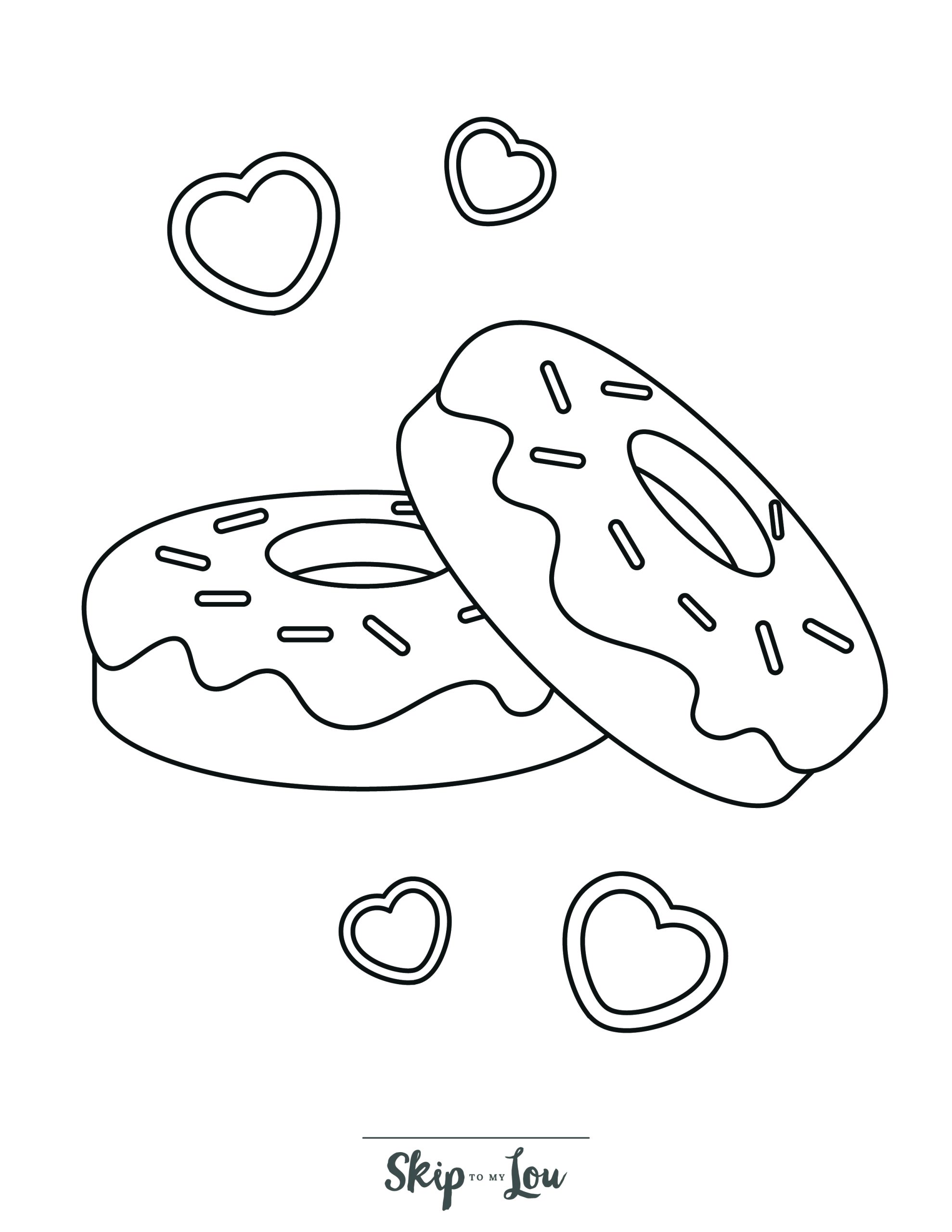 Fun donut coloring pages with free printable book skip to my lou