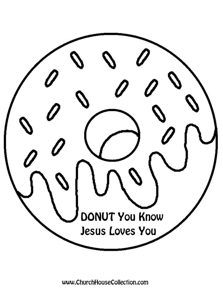 Donut printable template black and white clipart image coloring sunday school coloring pages donut coloring page school coloring pages