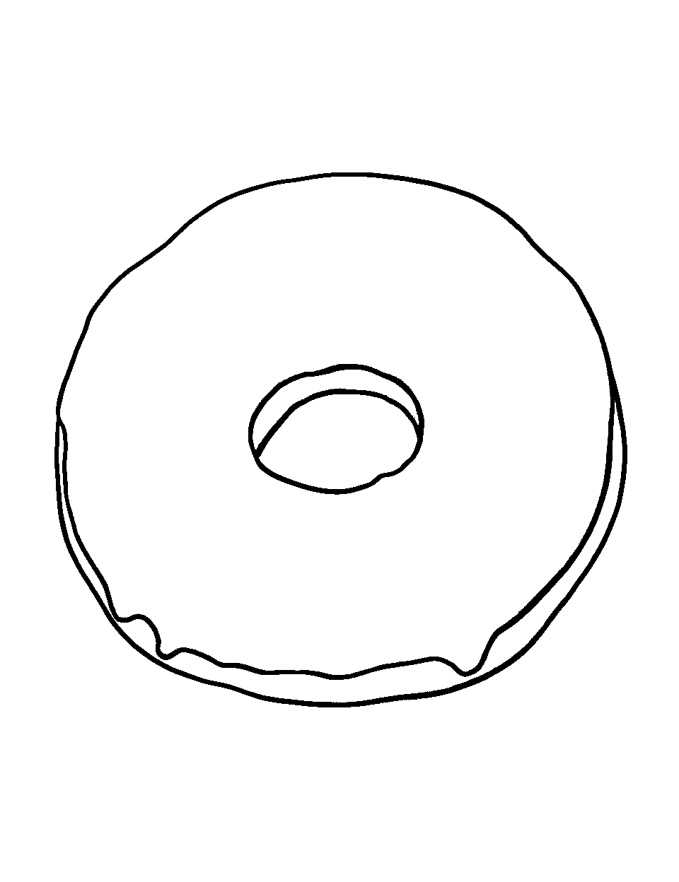 Donut coloring pages free printable sheets