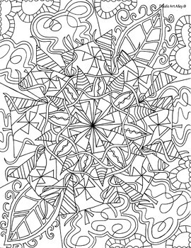 Doodle art alley coloring book by doodle art alley tpt