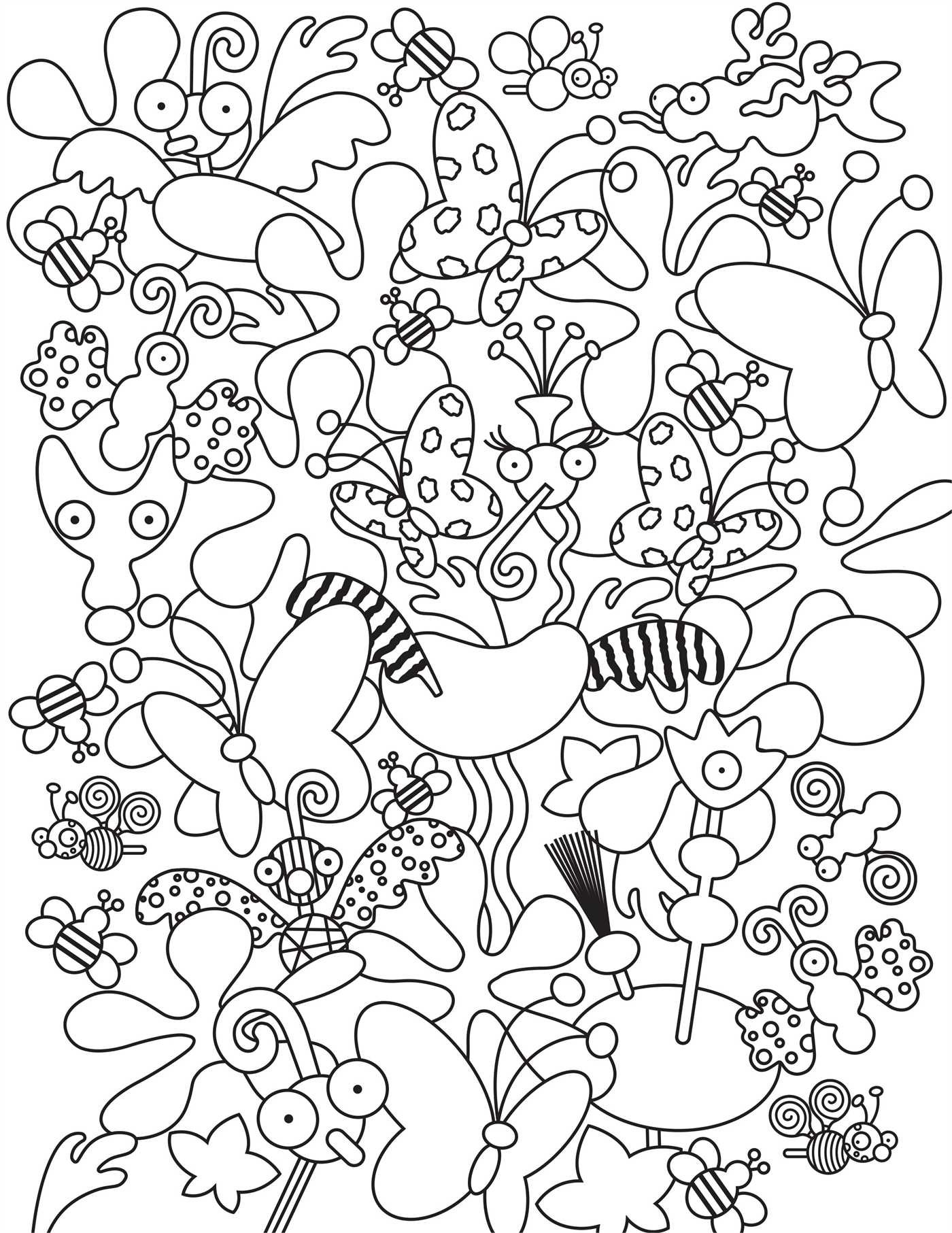 Doodle coloring pages