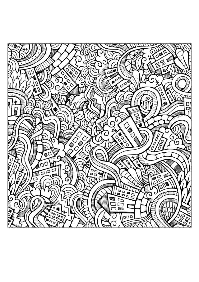 Doodle art coloring pages free printable doodle art coloring pages for adults simple weird