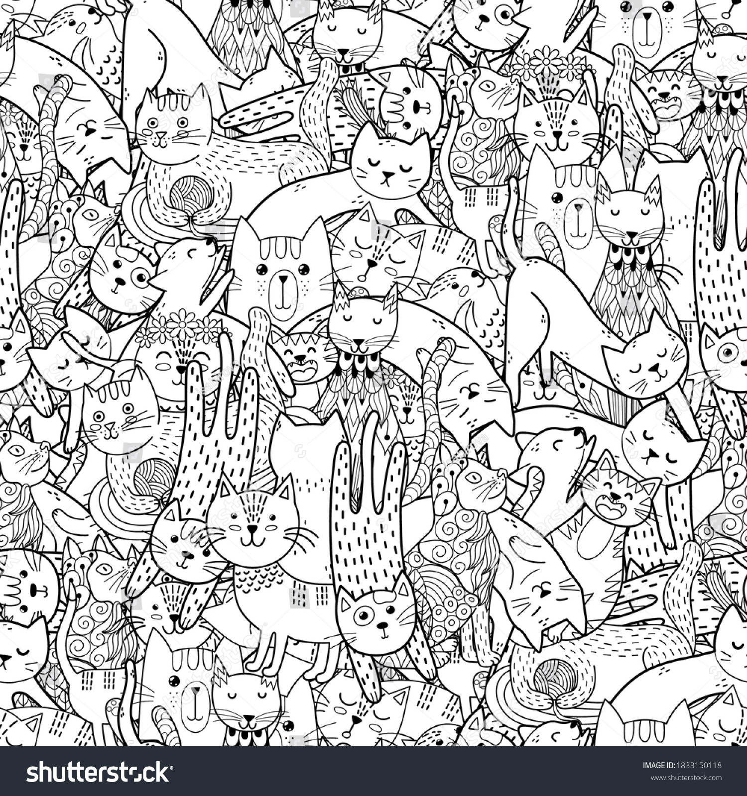 Anti stress doodle colouring pages images stock photos d objects vectors