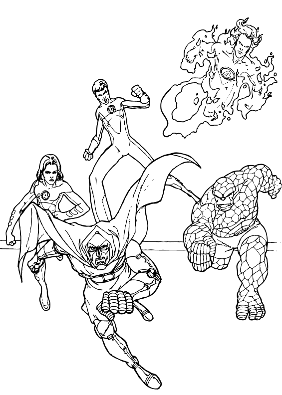 Capturing doctor doom coloring pages