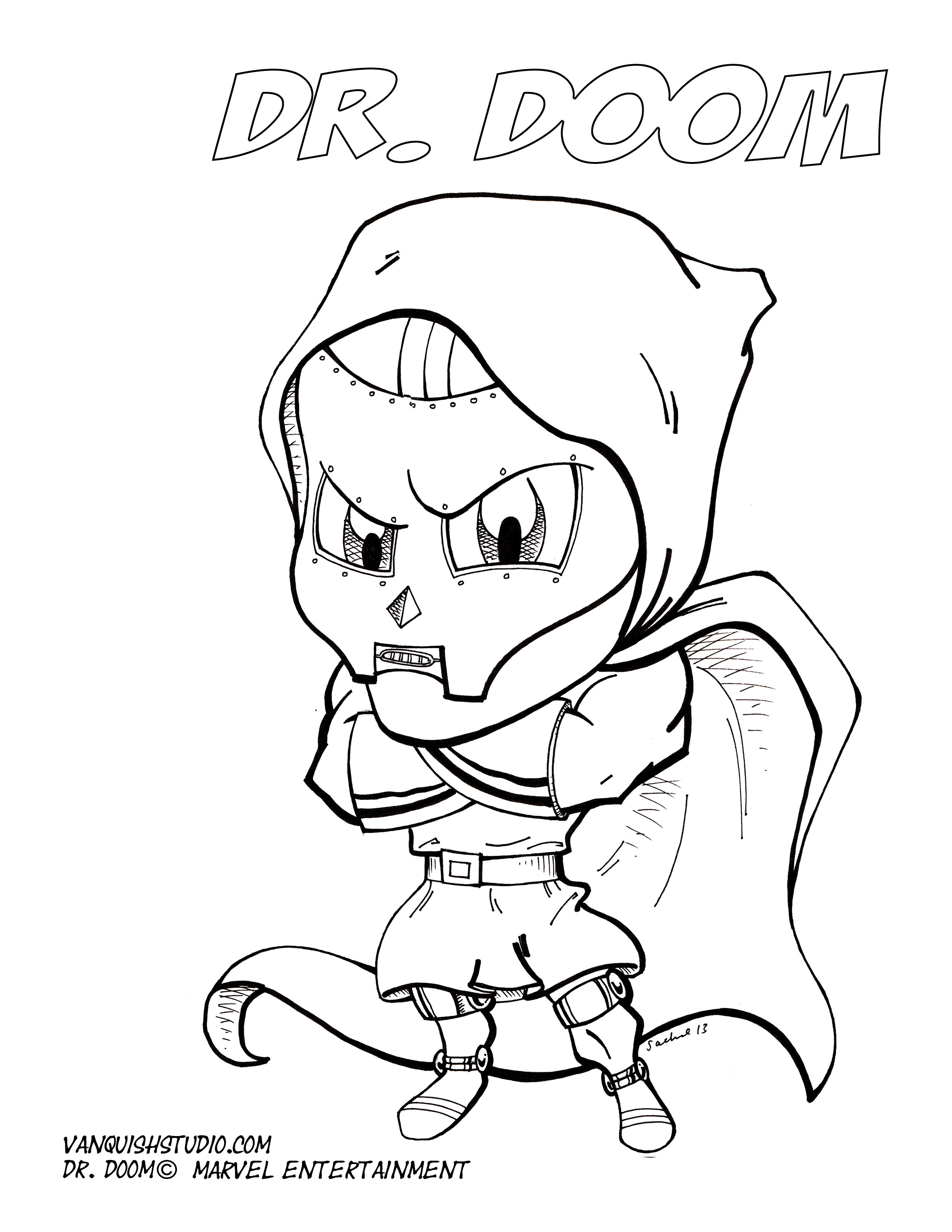 Dr doom coloring page vanquish studio