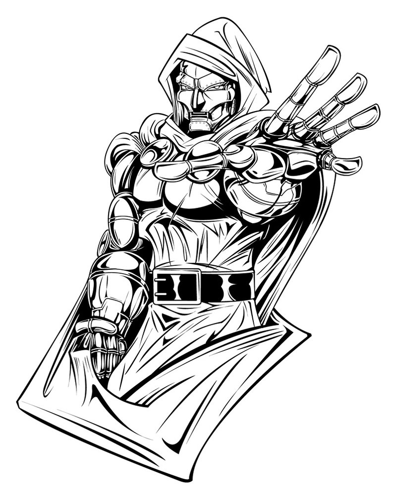 Dr doom coloring pages ð to print and color