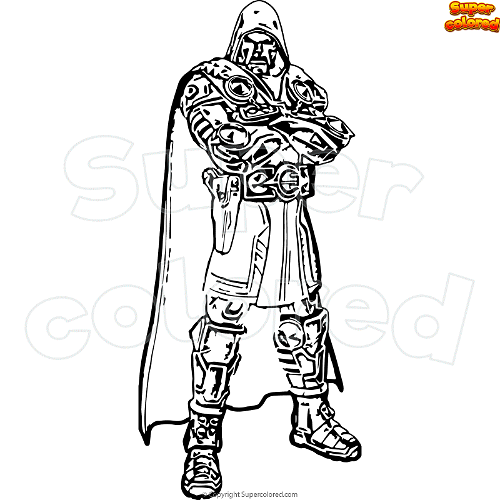 Coloring page fortnite doctor doom