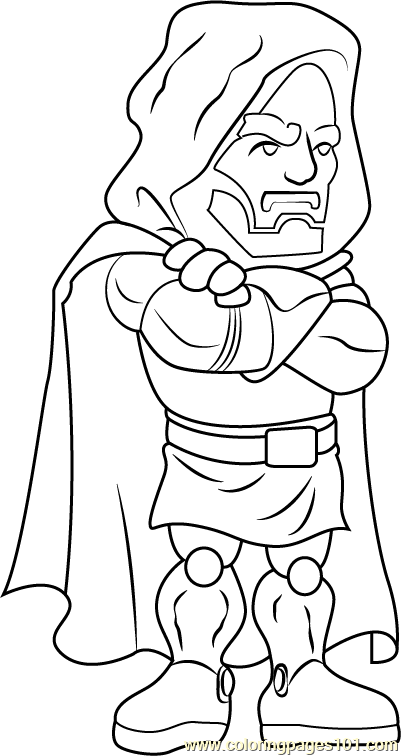 Dr doom coloring page for kids