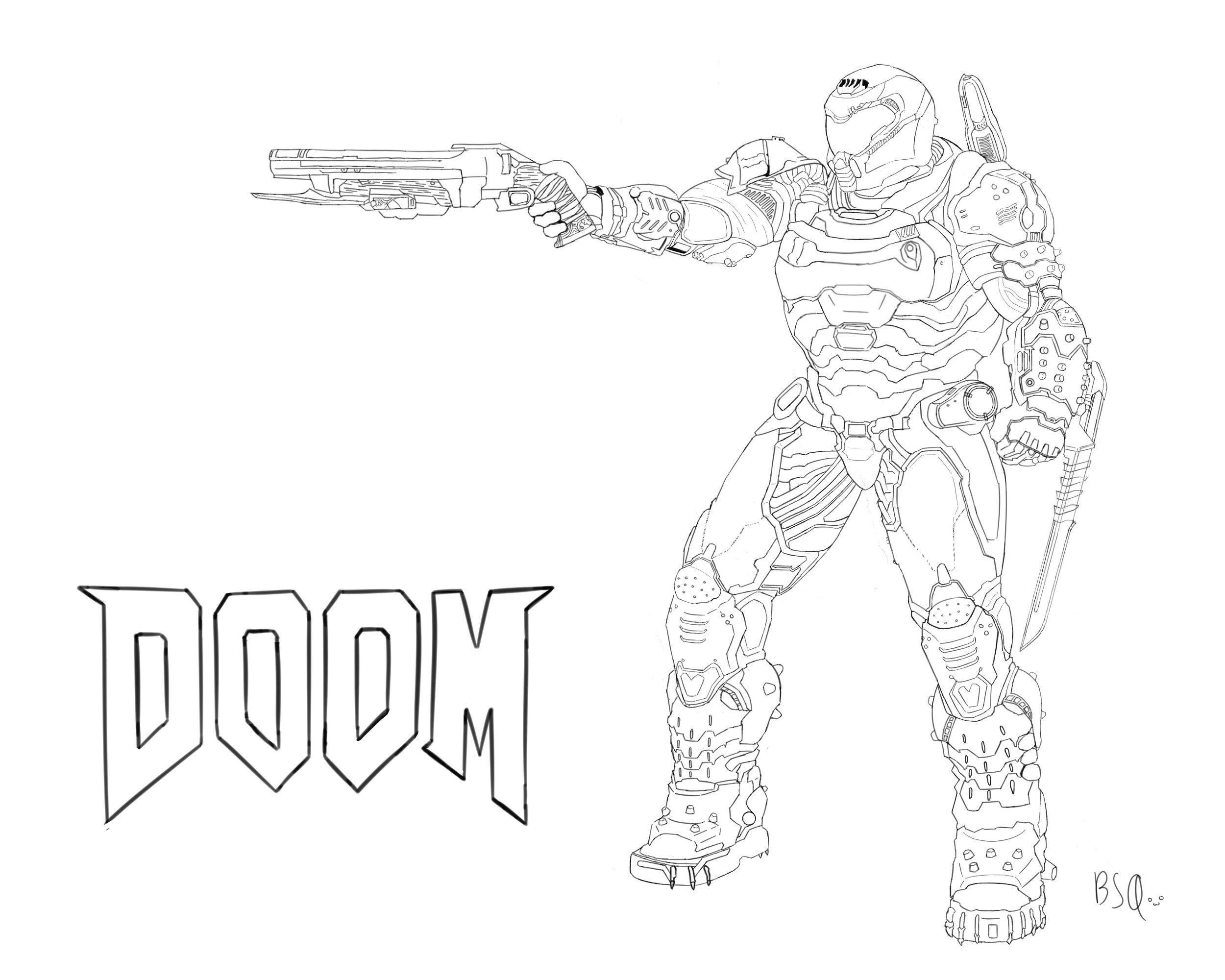 Burger squire on x ey first post drew doomguy from doom doom doometernal doomguy supershotgun httpstcoorkkflzciq x