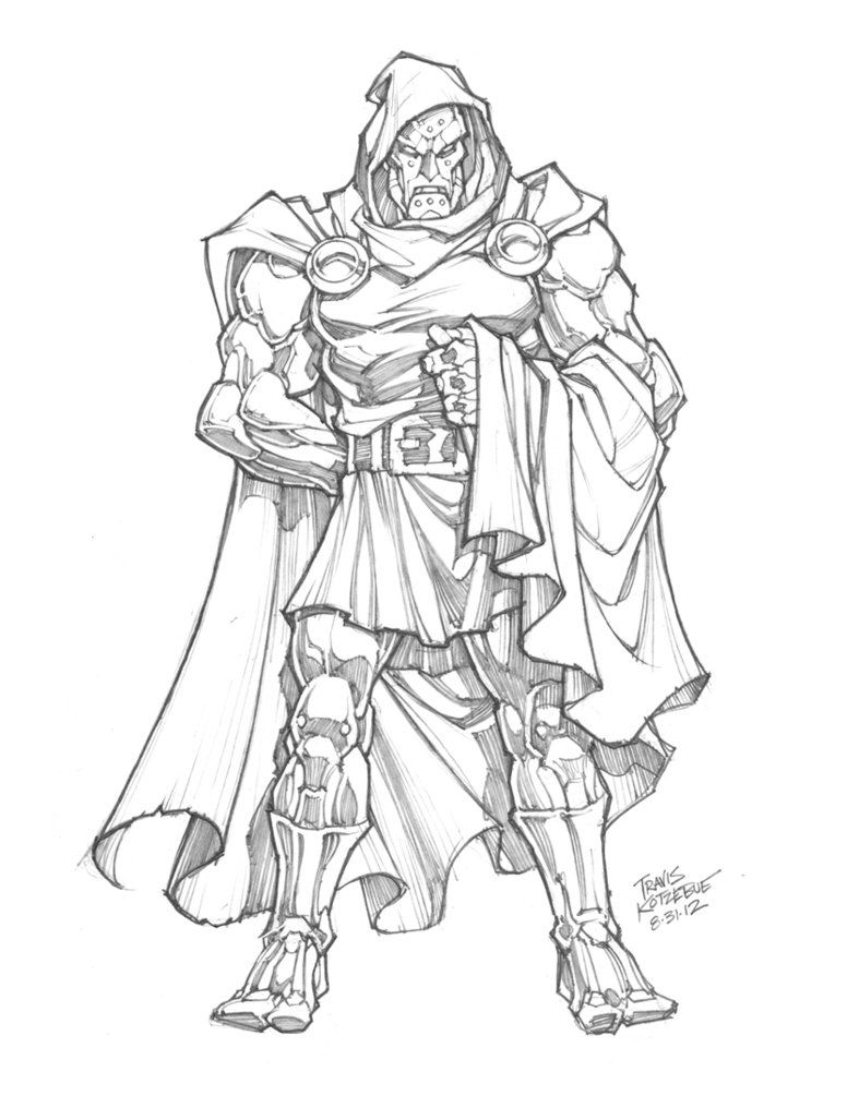 Dr doom by skullbabyland ic book drawing ic book artwork coloring pages