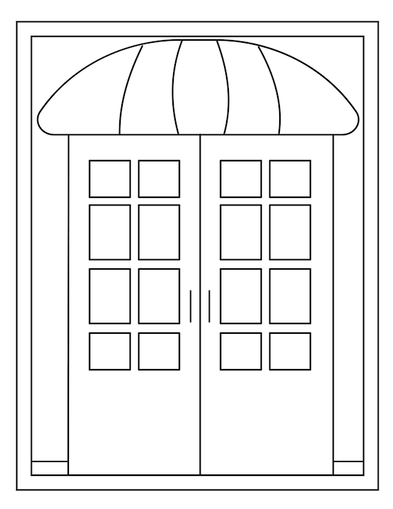 Printable door coloring pages