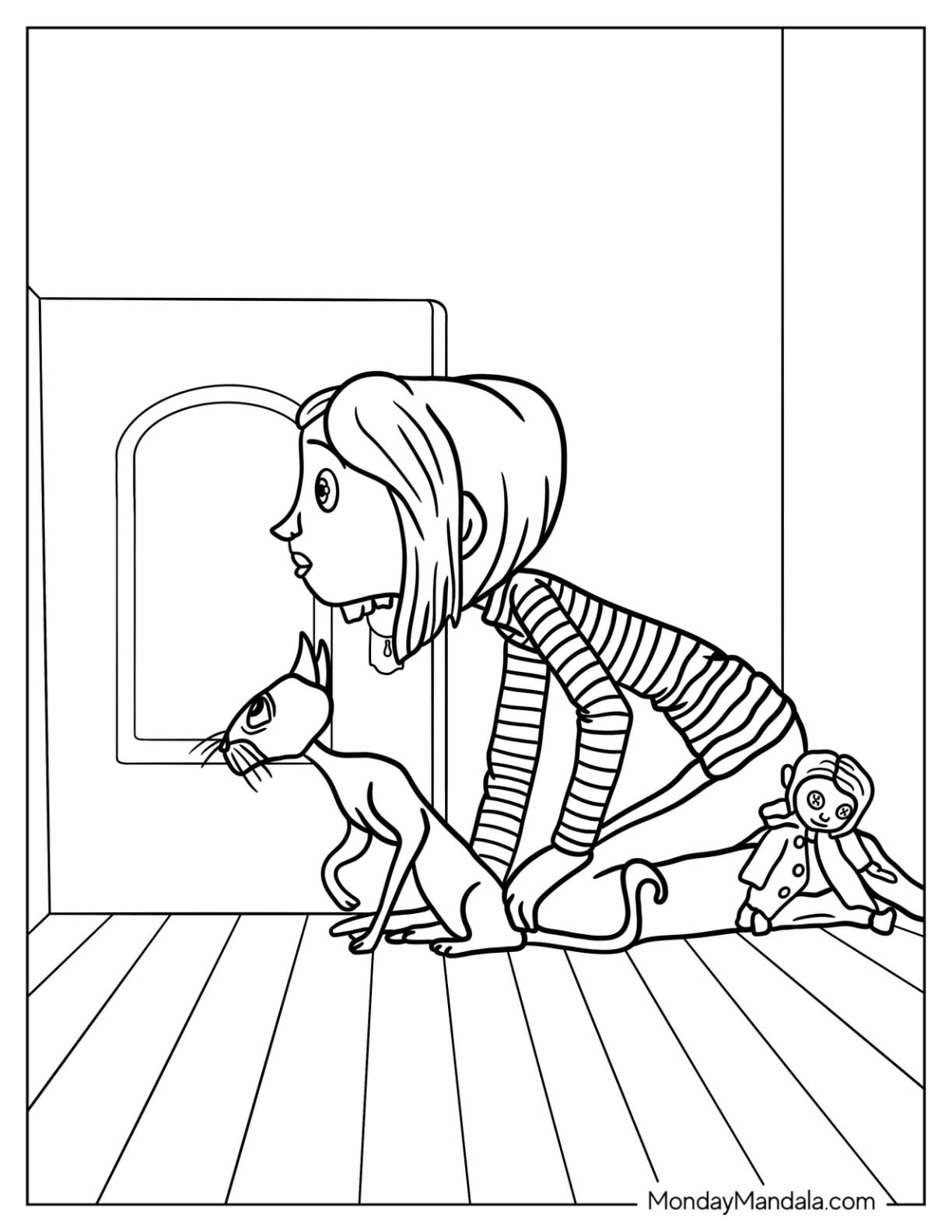 Coraline coloring pages free pdf printables