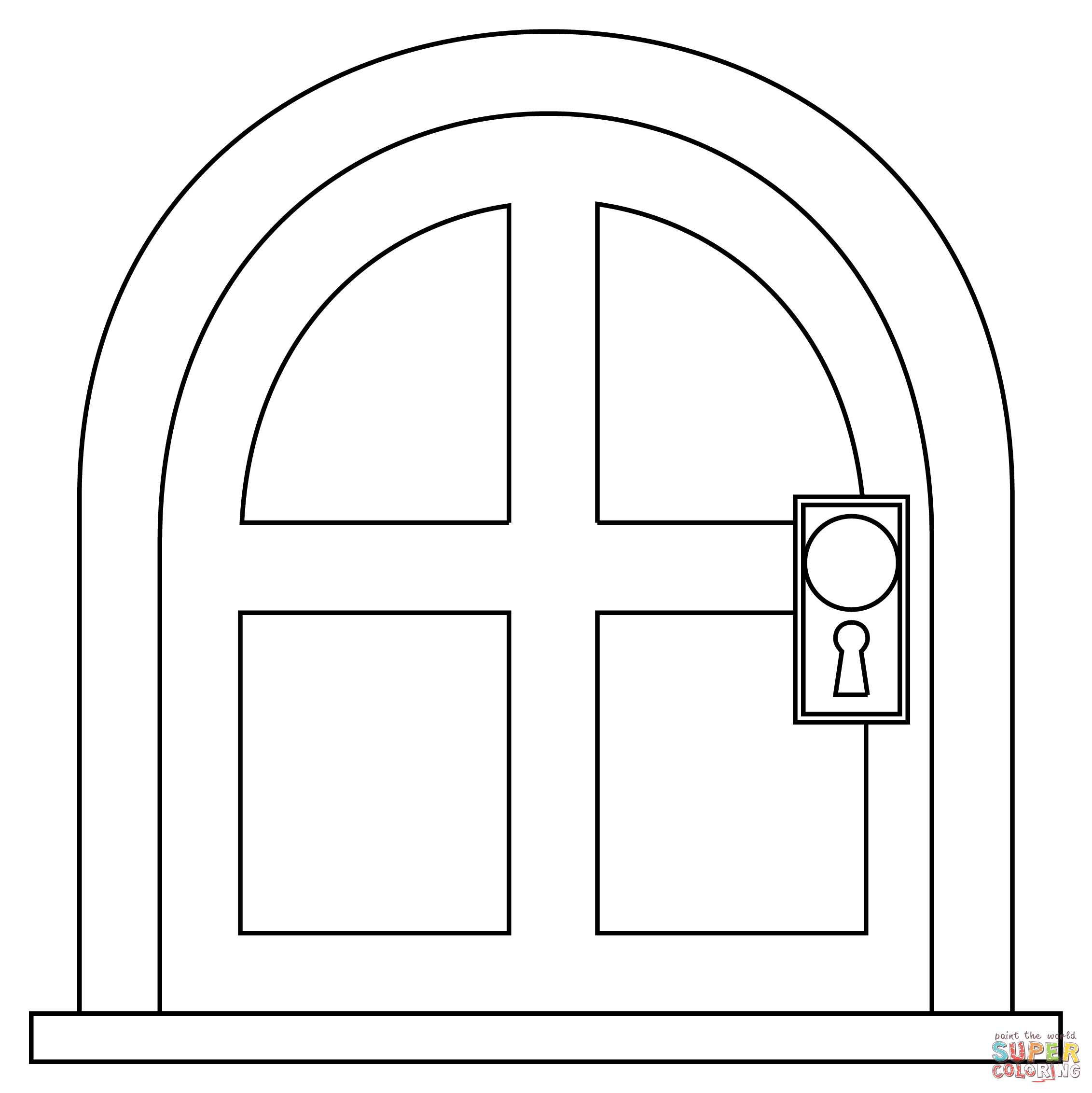 Door coloring page free printable coloring pages