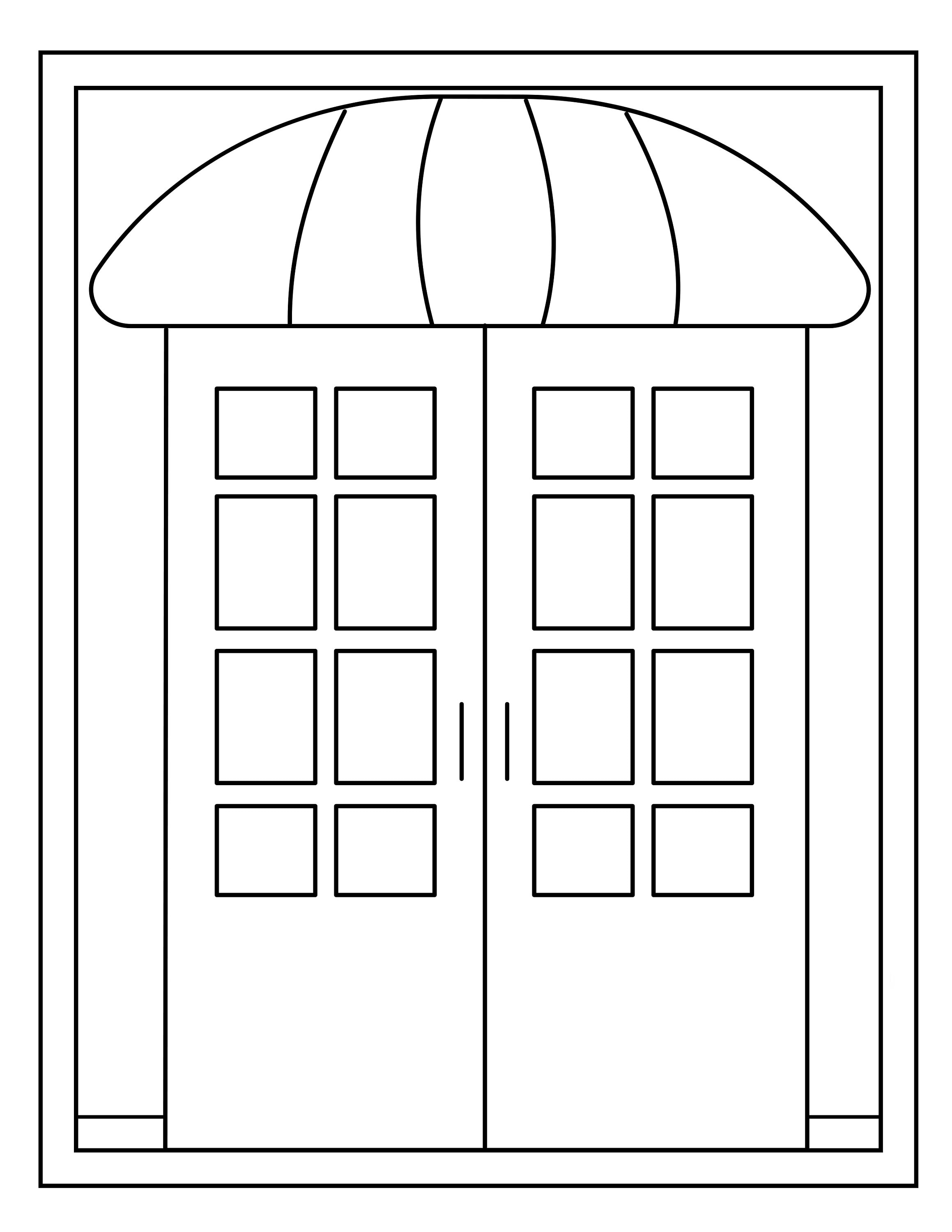 Printable door coloring pages