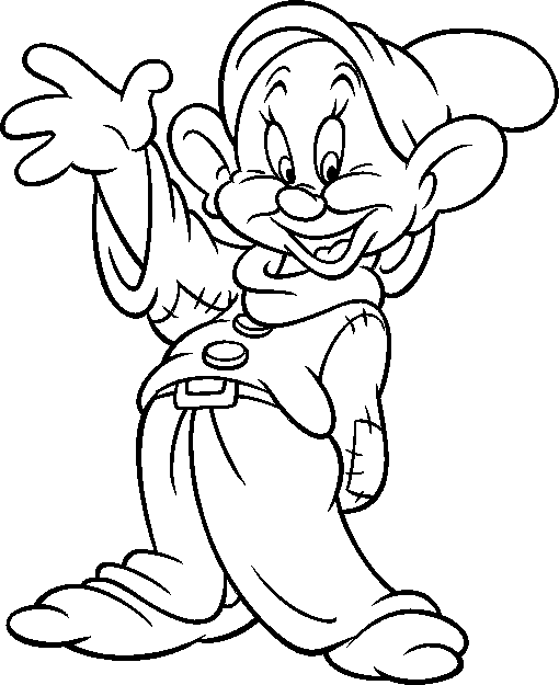 Dopey disney coloring pages coloring pages cartoon coloring pages