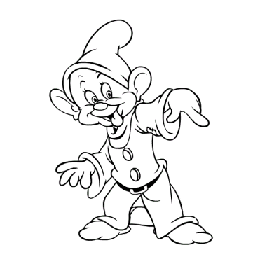 Printable seven dwarfs dopey coloring pages