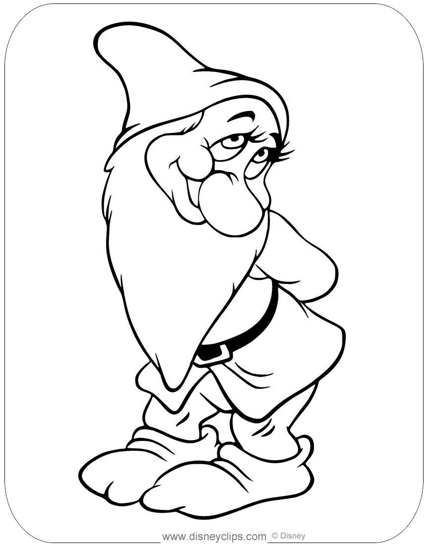 Snow white and the seven dwarfs coloring pages
