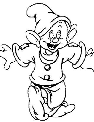 Dopey seven dwarves coloring page snow white coloring pages coloring pages cartoon coloring pages