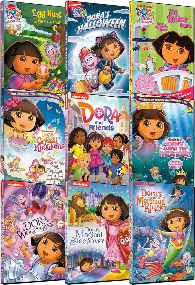 Dora the explorer egg hunt doras halloween big sister dora saves the crystal kingdomdora friendssaves the mermaidsdora in wonderland magical sleepoverrescue in mermaid kingdom