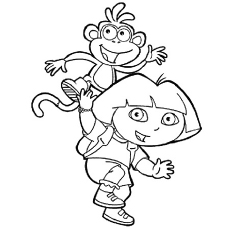 Dora coloring pages