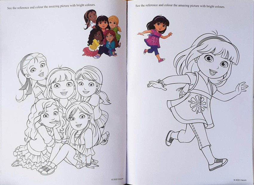 Dora and friends copy colouring book pack of buy dora and friends copy colouring book pack of by dream kids world at low price in india