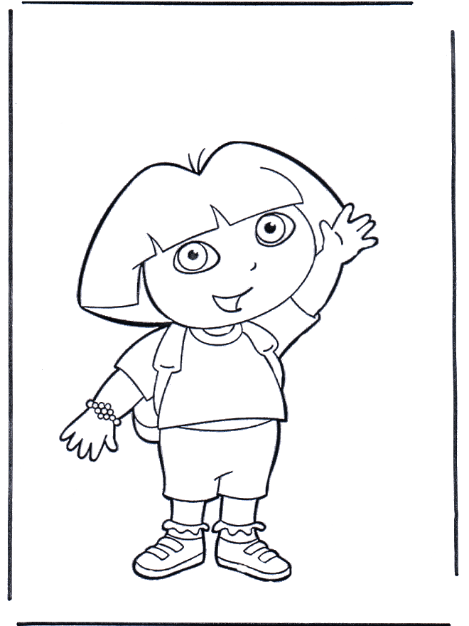 Coloring pages dora the explorer