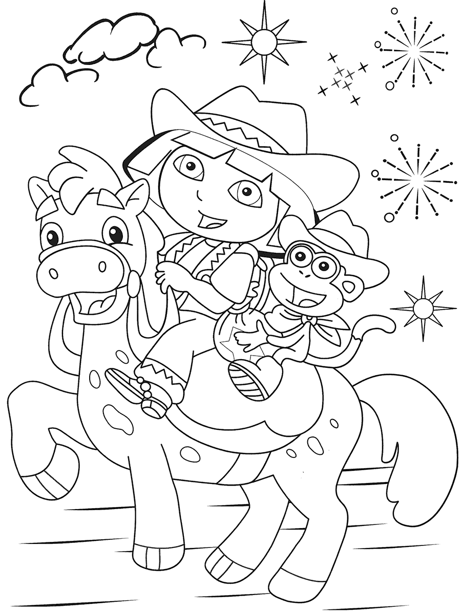 Coloring pages dora the explorer coloring pages for kids