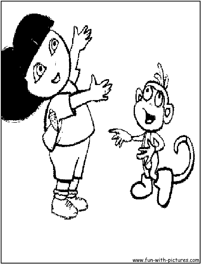 Dora the explorer coloring pages