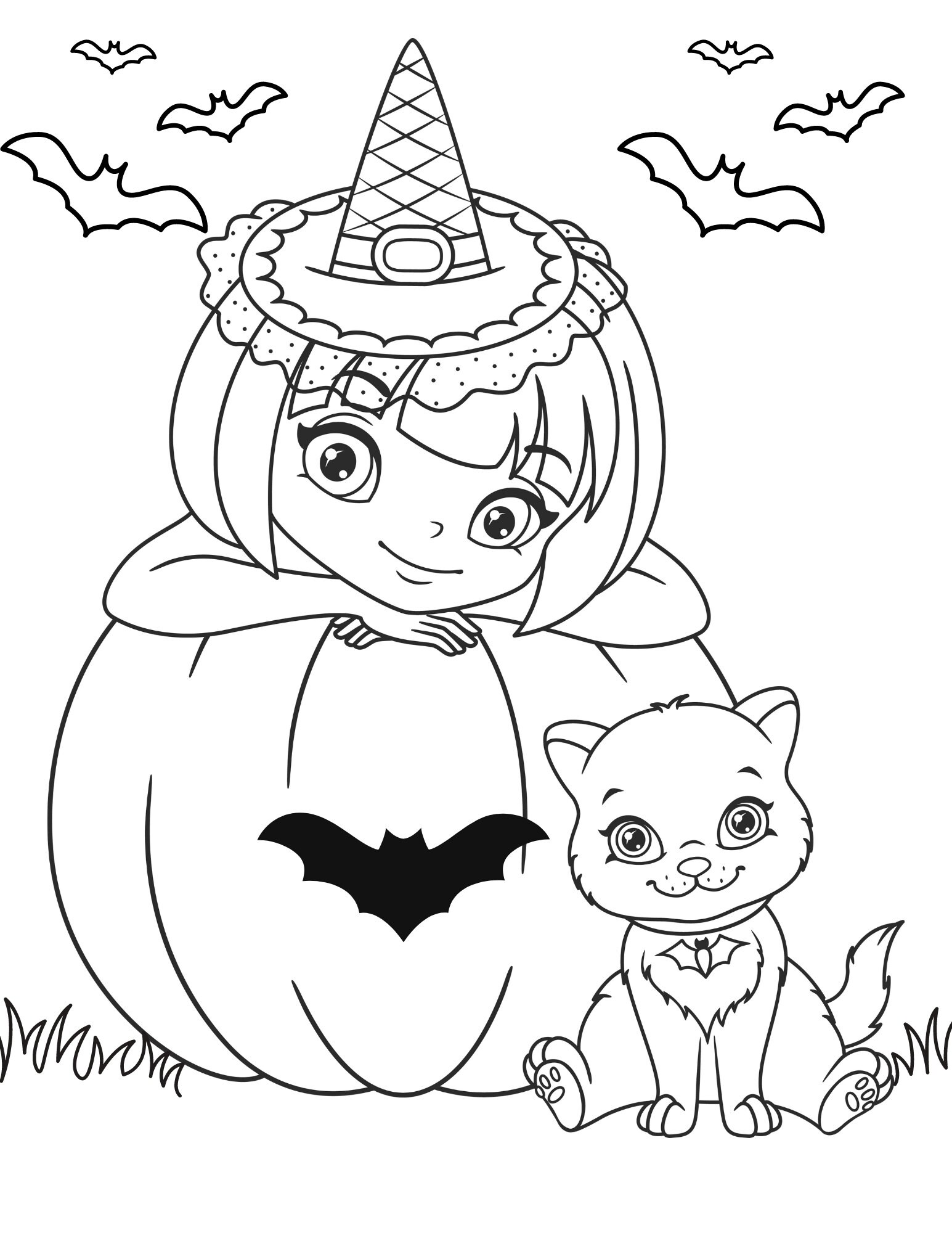 Printable kid halloween coloring pages coloring book halloween coloring book digital halloween fall pages instant download