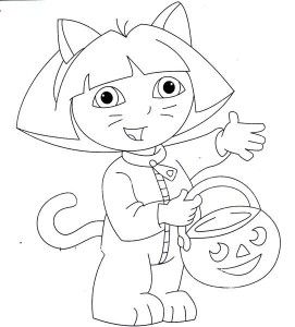 Dora the explorer coloring pages preschool activities dora the explorer halloween worksheets dora