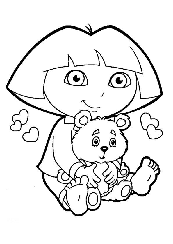 Free printable dora the explorer coloring pages for kids