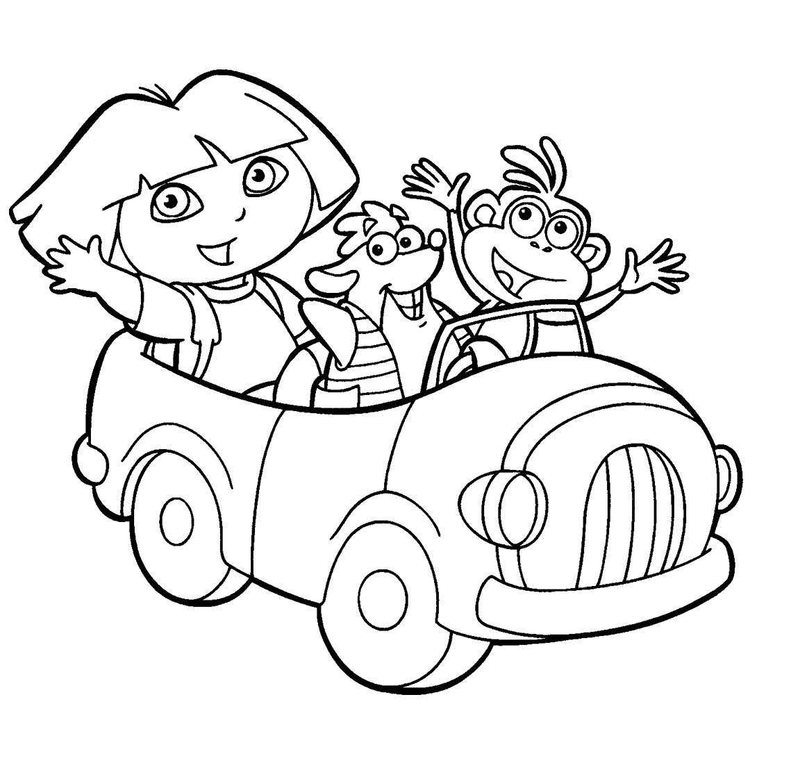 Free printable dora the explorer coloring pages for kids