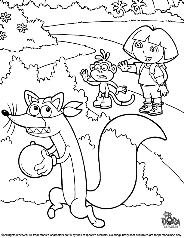 Dora the explorer swiper no swiping coloring page dora coloring coloring books rtoon coloring pages