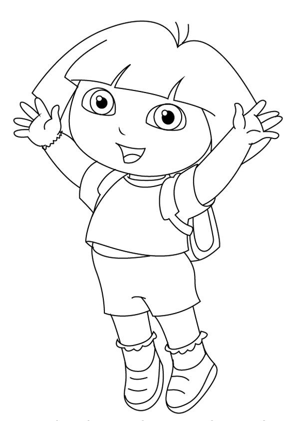 Dora the explorer colorg page cartoon drawgs cartoon drawgs sketches dora the explorer