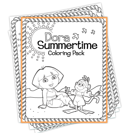 Free dora coloring page printables from nick jr