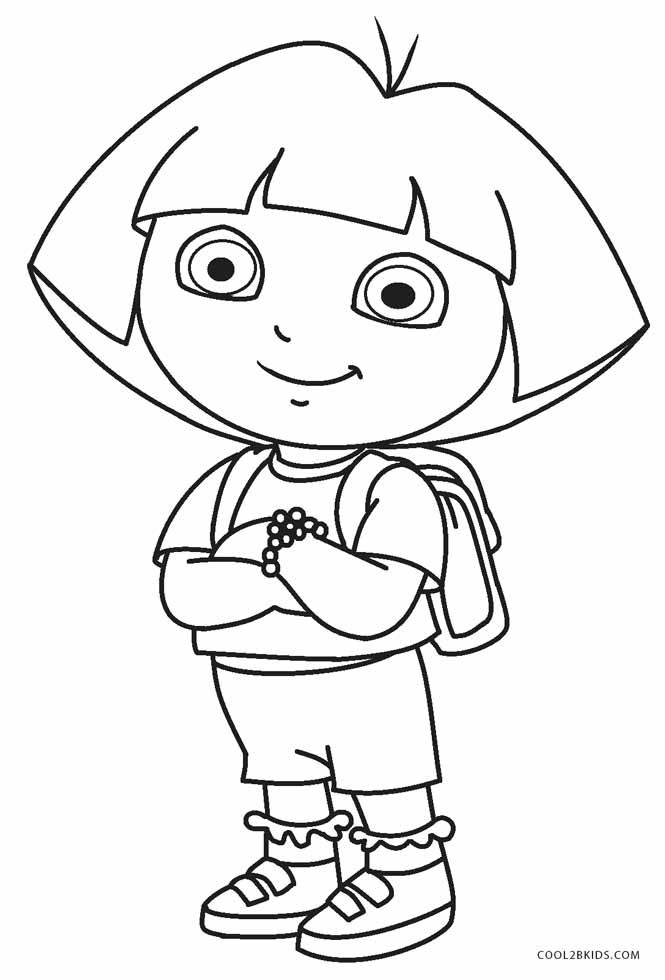 Free printable dora coloring pages for kids coolbkids dora coloring coloring pages for kids cartoon coloring pages
