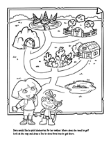 Dora the explorer map english printable pre