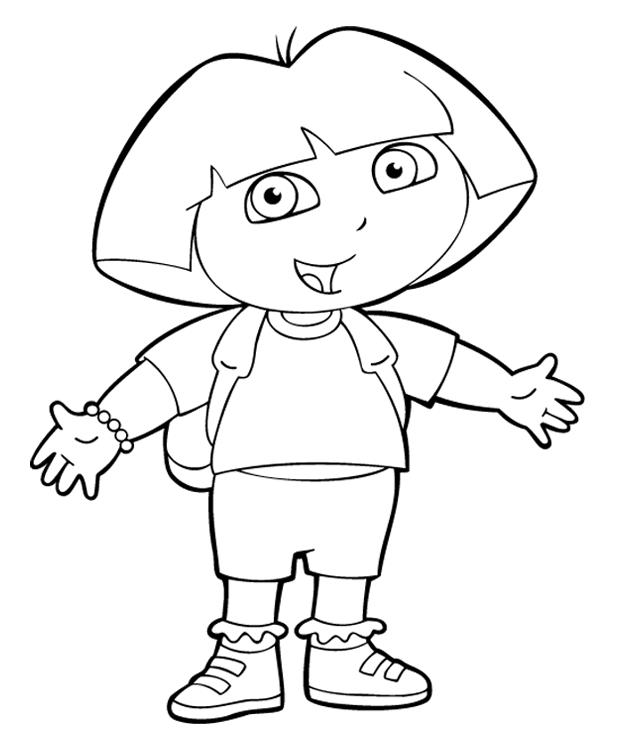 Kids under dora the explorer coloring pages