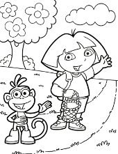 Free dora coloring pages sheets