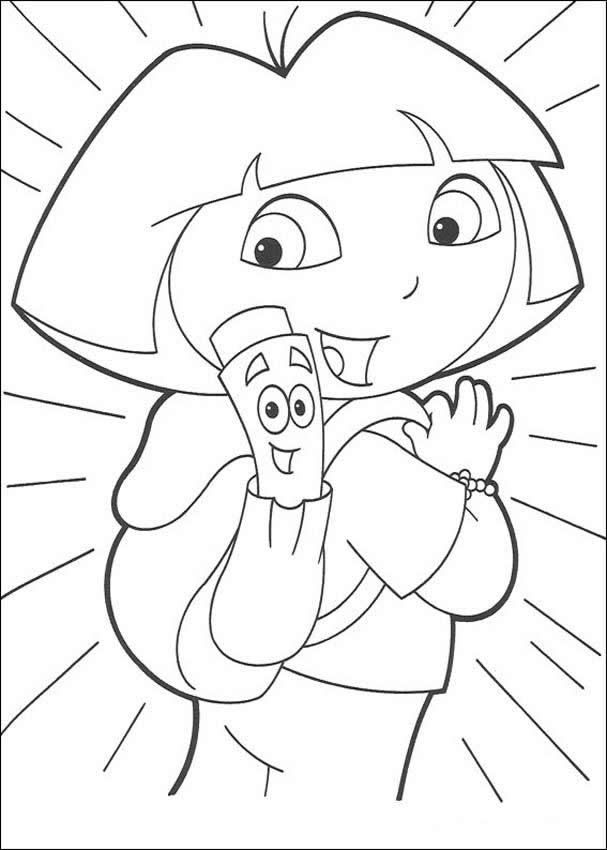 Free coloring pages dora