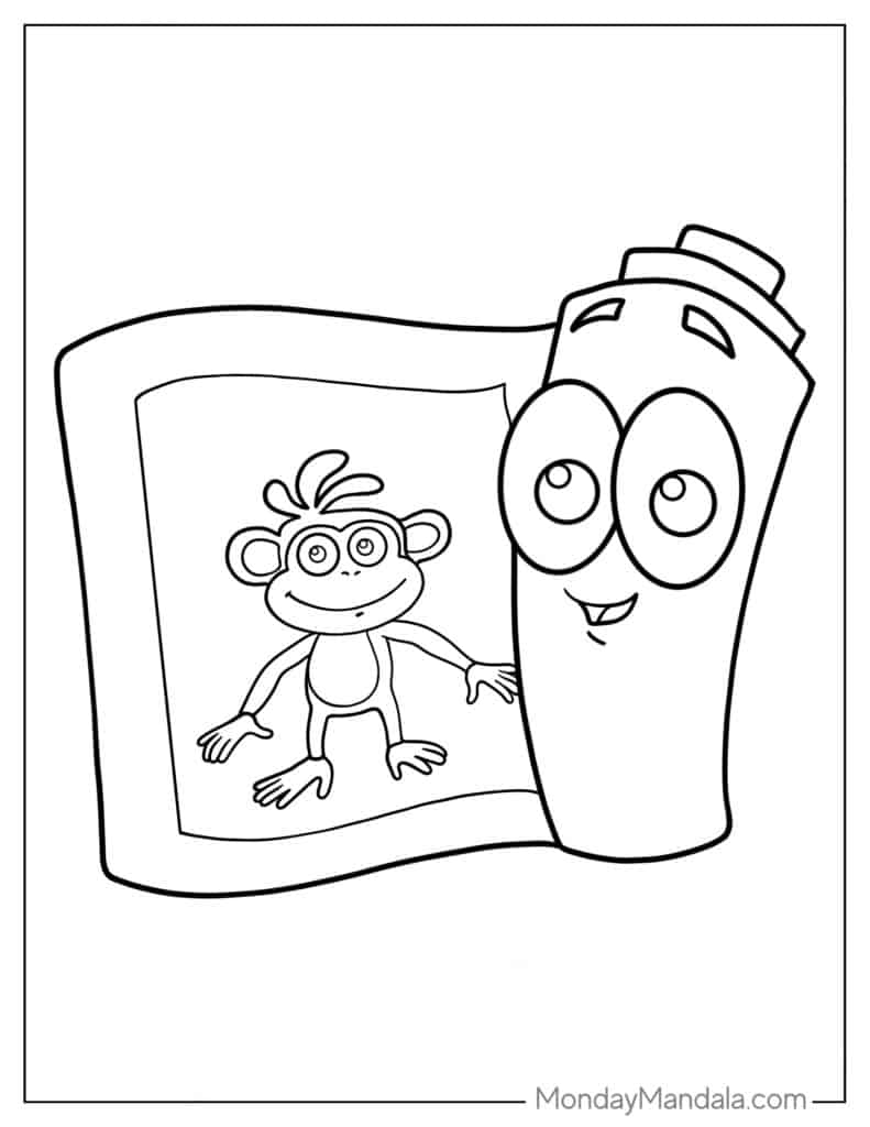 Dora the explorer coloring pages free pdf printables