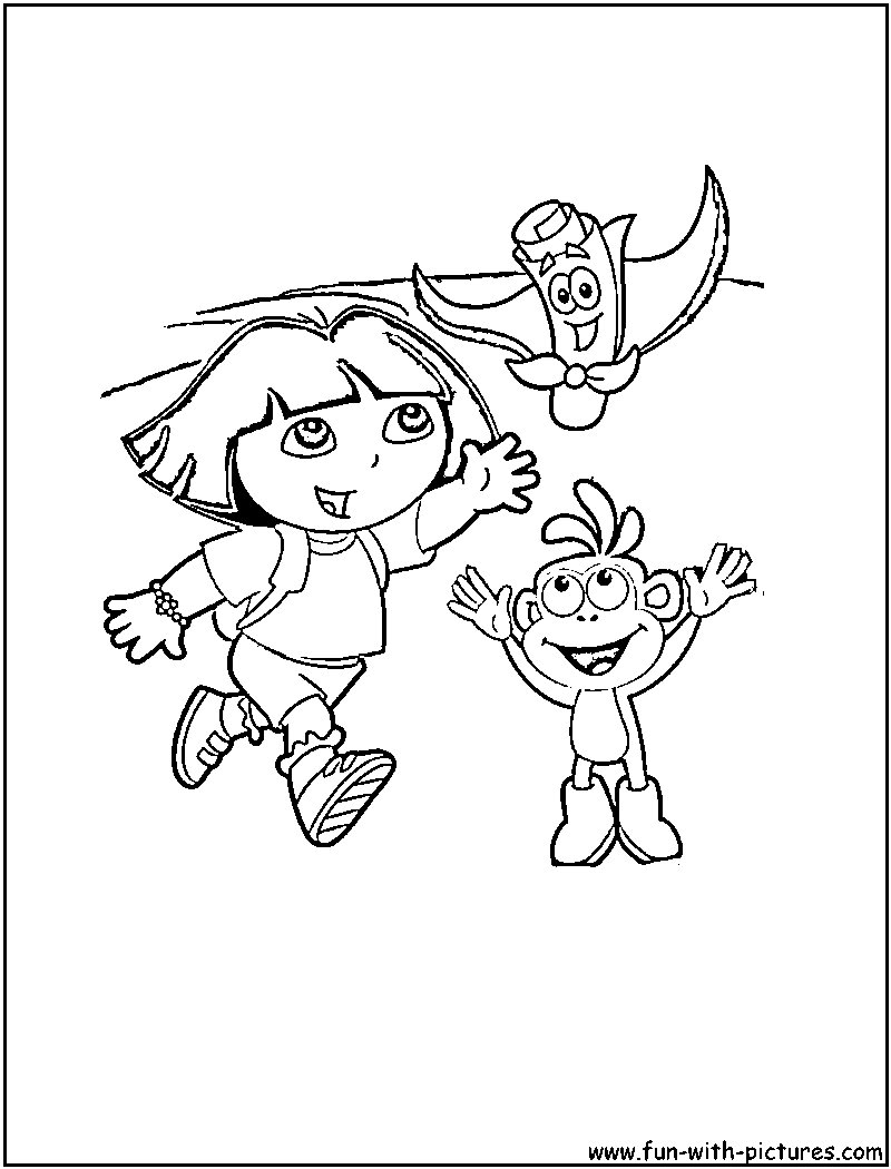 Dora the explorer coloring pages