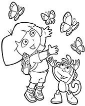 Free dora coloring pages sheets