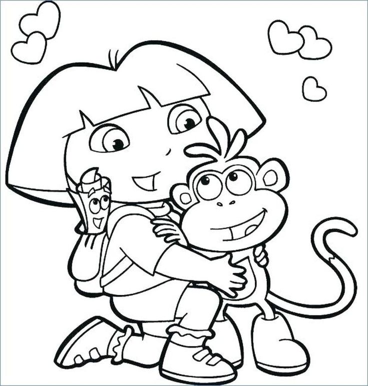 Dora coloring pages pdf ideas