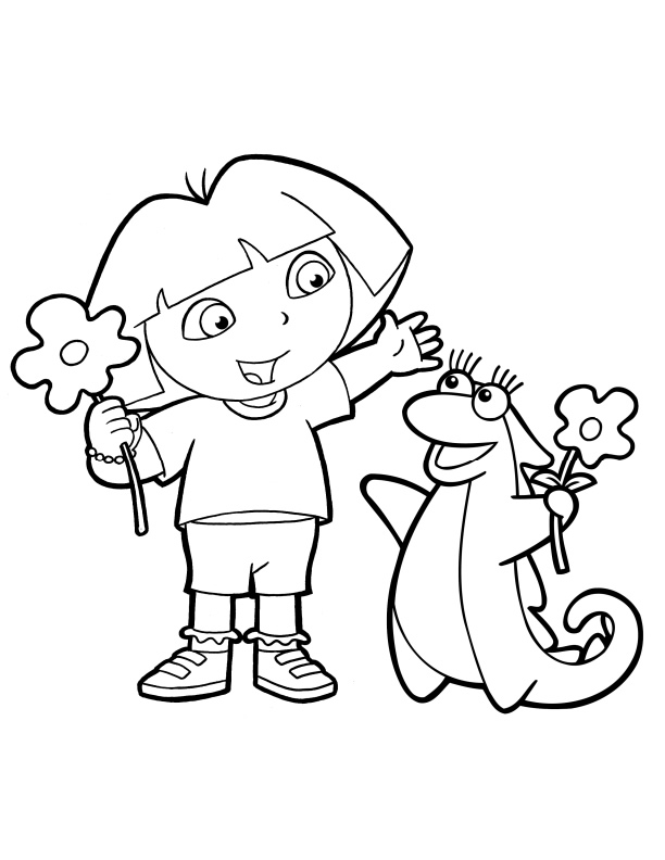 Free printable dora the explorer coloring pages for kids