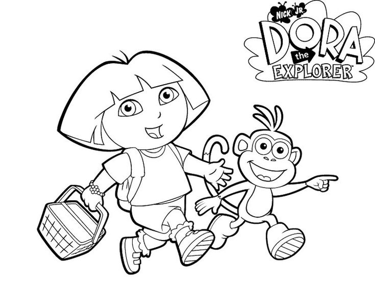 Dora coloring pages pdf ideas