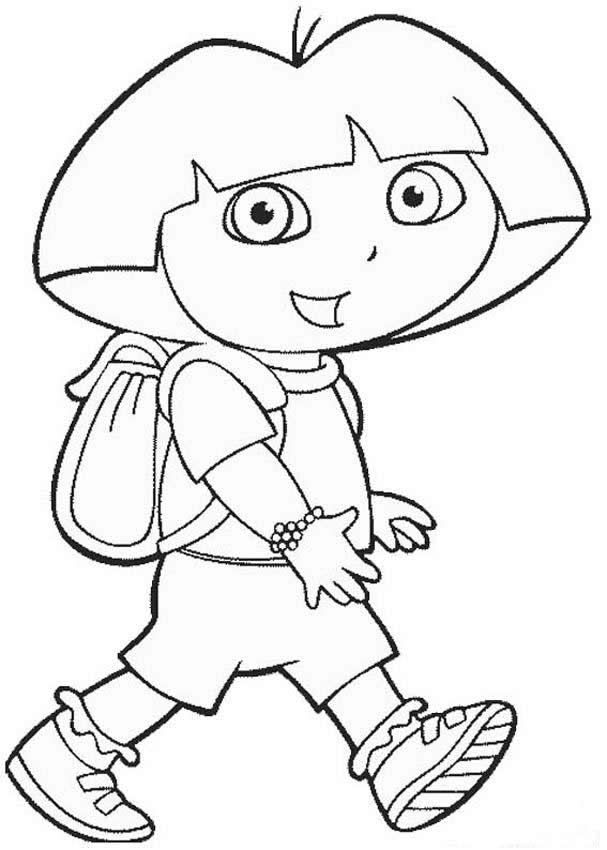 Free printable dora the explorer coloring pages for kids cartoon coloring pages dora coloring snoopy coloring pages