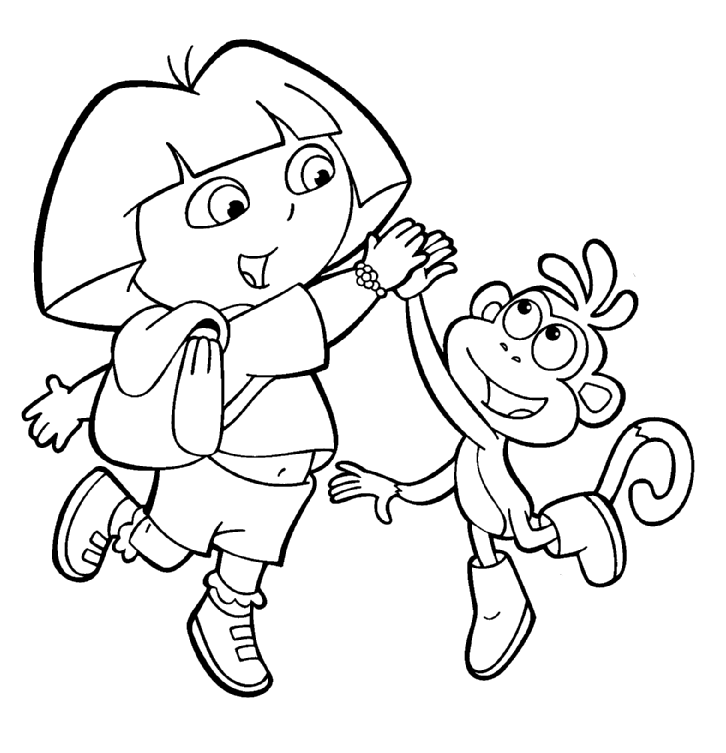 Free printable dora the explorer coloring pages for kids cartoon coloring pages free coloring pages dora coloring